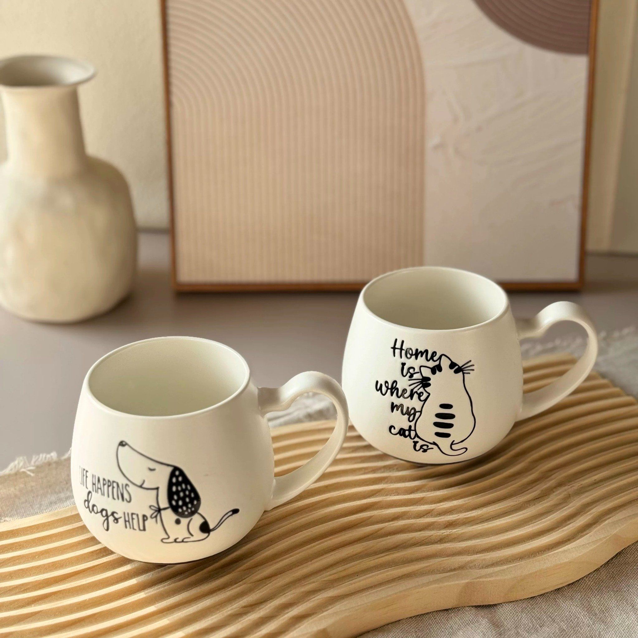  Cốc Gốm Cún Vẽ Tay 