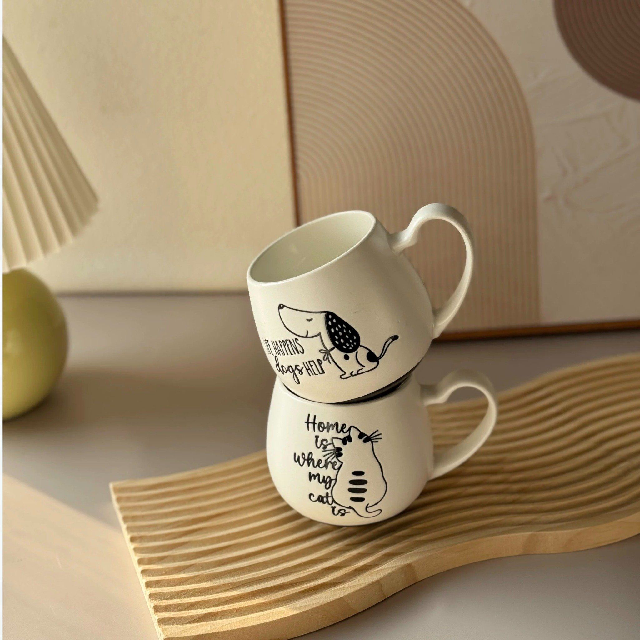  Cốc Gốm Cún Vẽ Tay 