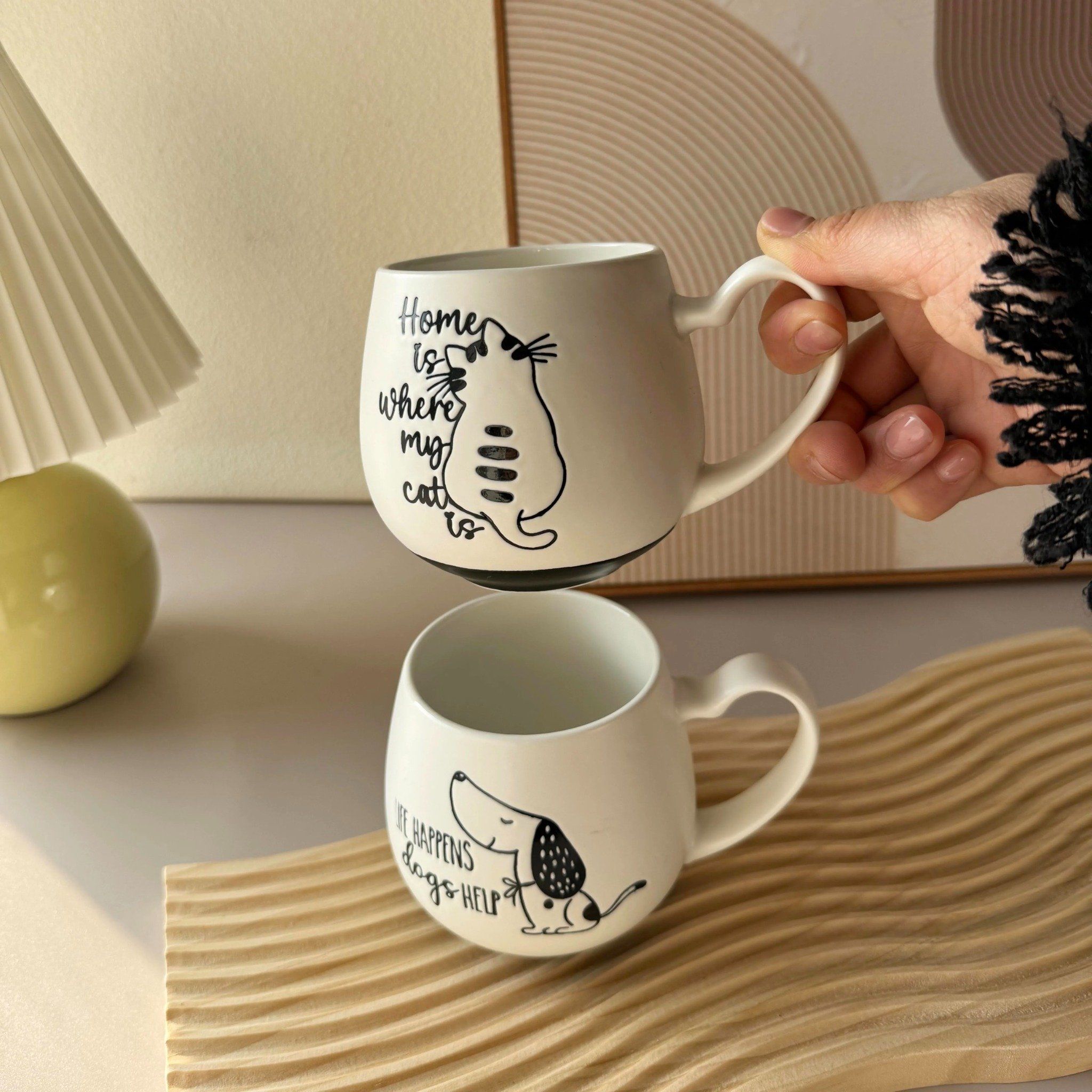  Cốc Gốm Cún Vẽ Tay 