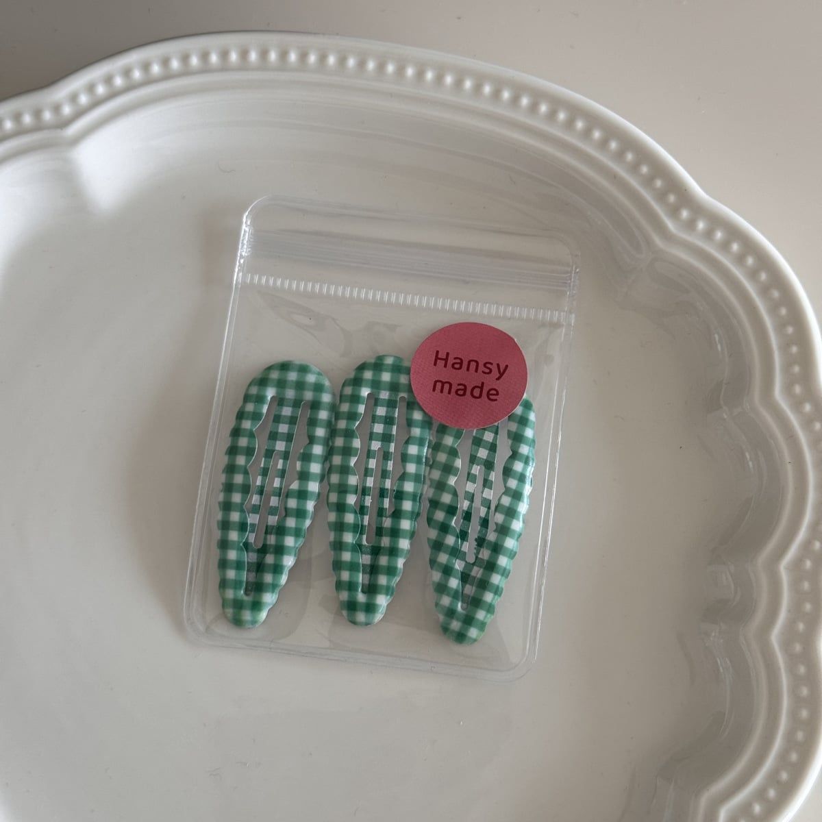  Set Kẹp Tóc Kẻ Caro 