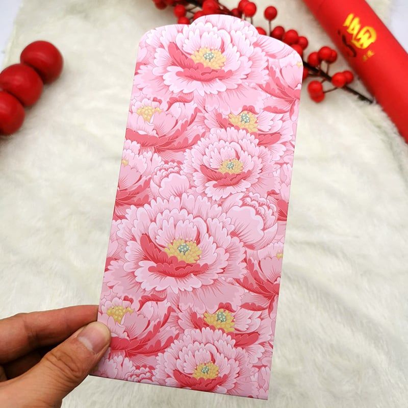  Phong Bao Lì Xì Hoa Mẫu Đơn Phú Quý 