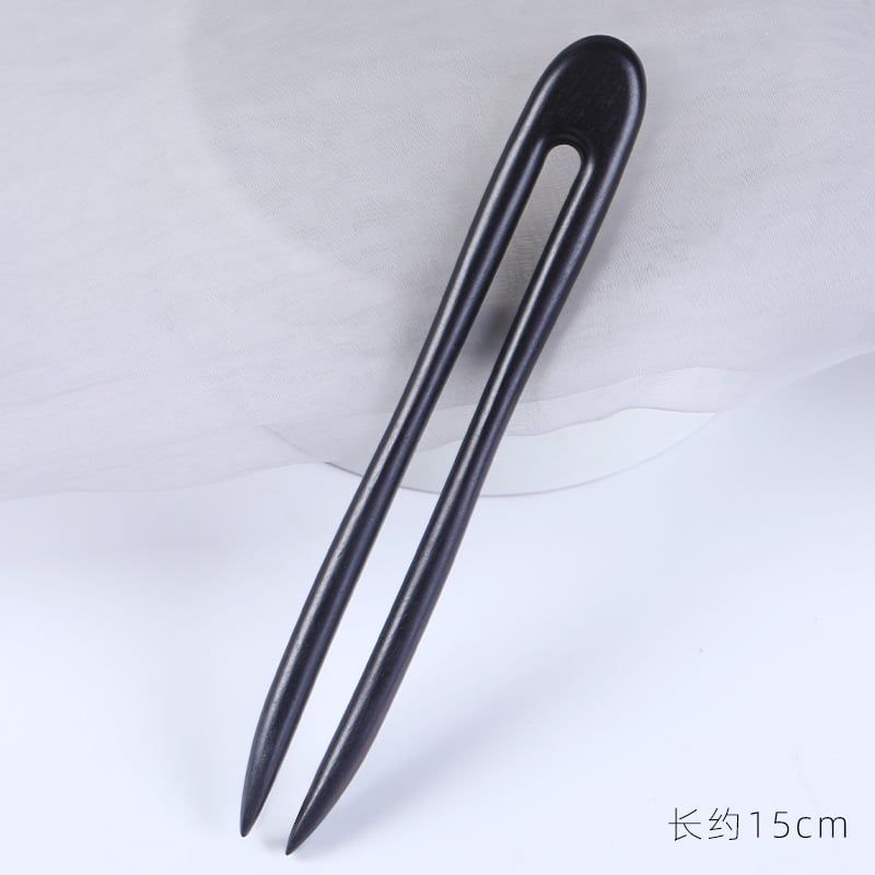  Trâm Cài Tóc Chữ U Gỗ Mun 