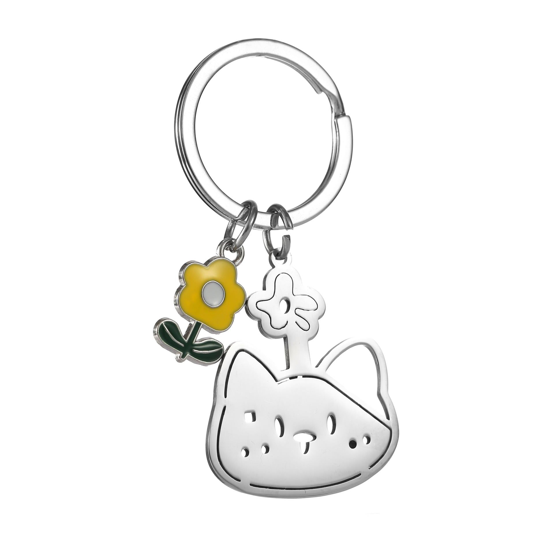  Móc Khóa Mèo Kim Loại 