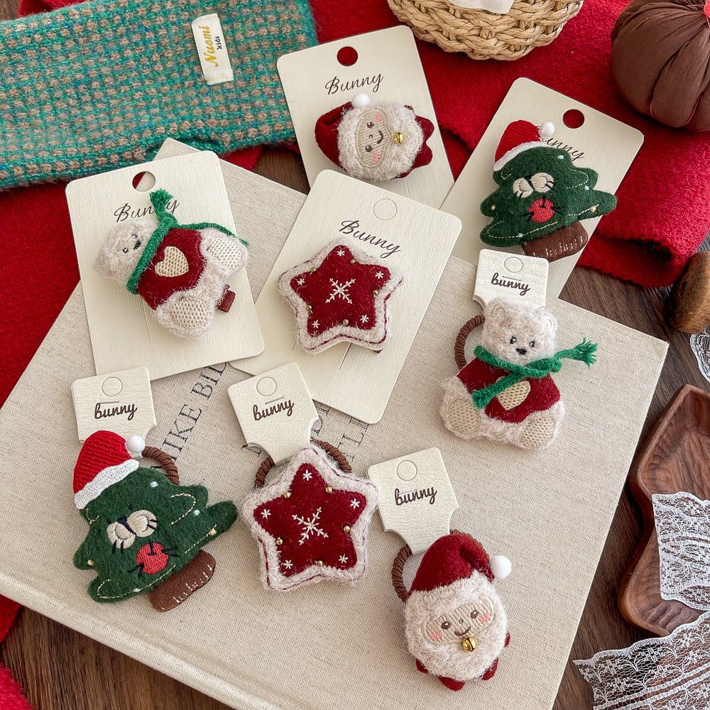  Kẹp, Dây Buộc Tóc Xmas 