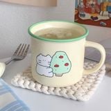  Cốc Gốm Mèo Ôm Cây 