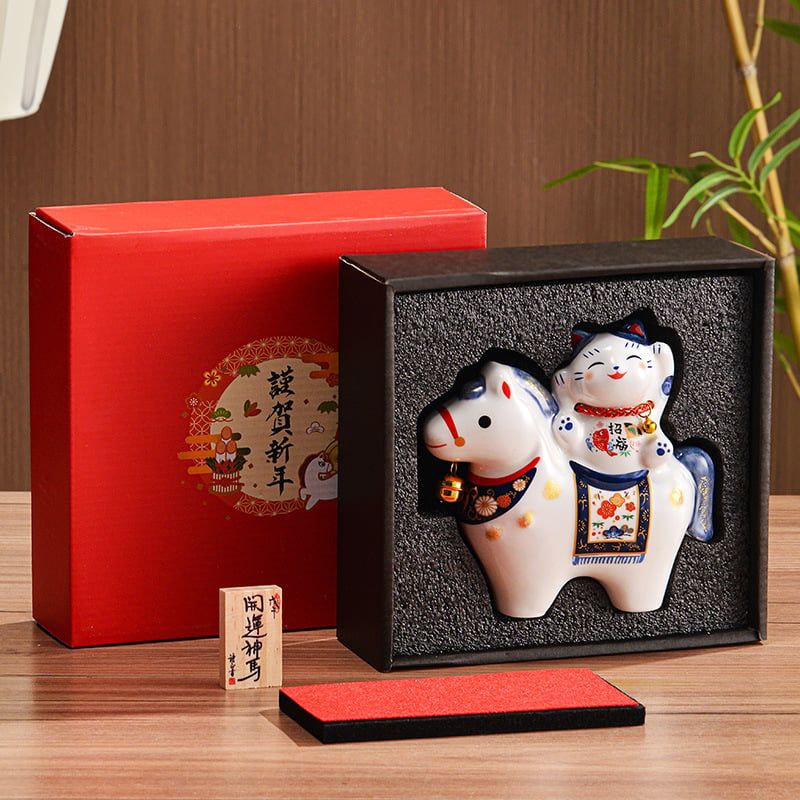  Tượng Gốm Thần Mã Chiêu Tài 