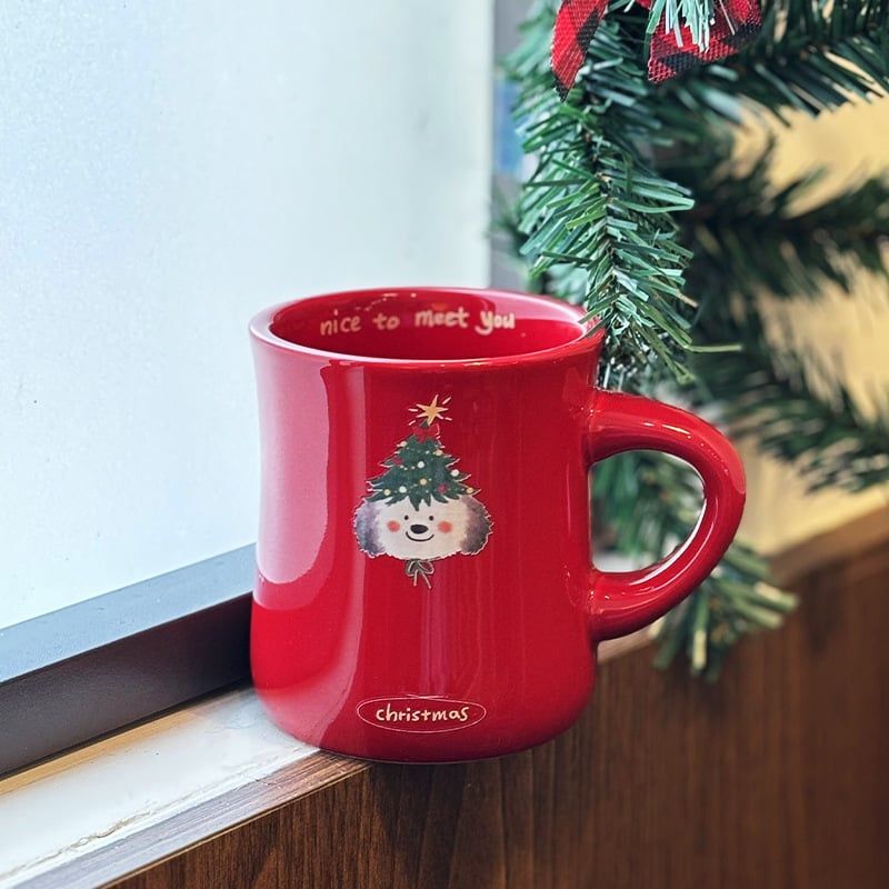  Cốc Gốm Cún Và Mèo Giáng Sinh 