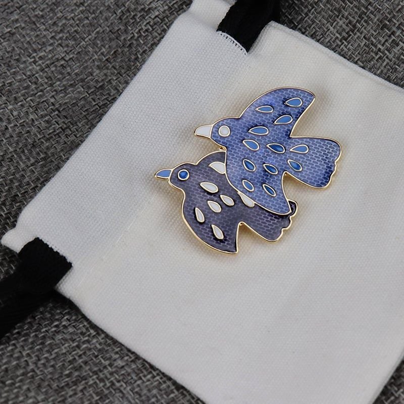  Cài Áo Bồ Câu Tráng Men 