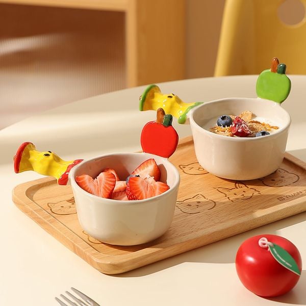  Bát Gốm Tay Cầm Lõi Táo 