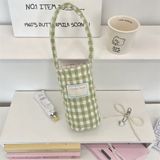  Túi Đựng Cốc - Túi Đựng Bình Nước Caro Pastel 