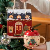  Set Tách Quả Táo Giáng Sinh (Kèm Nắp Và Thìa) 