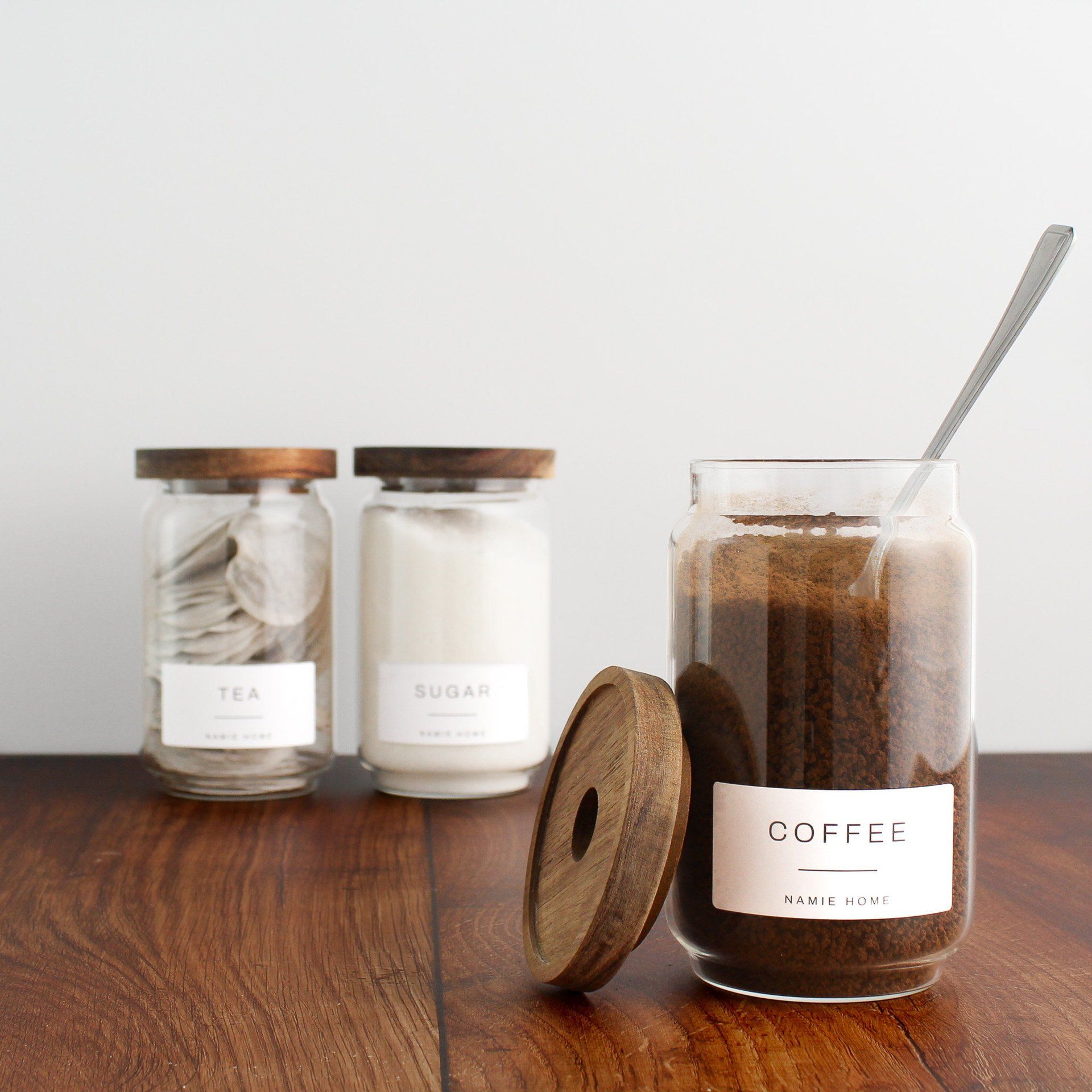  Hũ Thuỷ Tinh Nắp Gỗ 