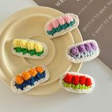  Kẹp Tóc Len Bông Hoa Tulip 