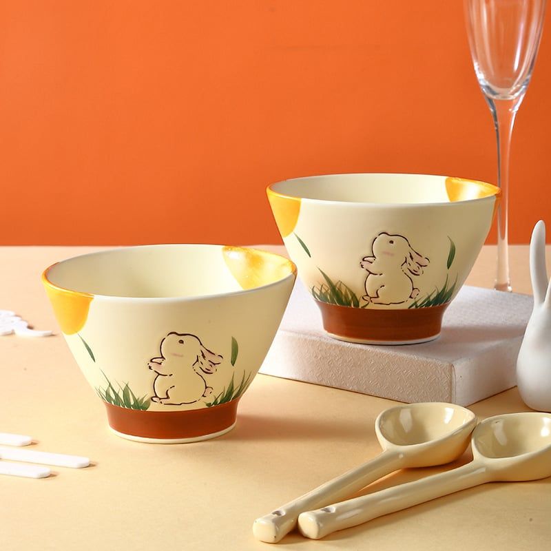  Bát Gốm Chú Thỏ Con Tinh Nghịch 