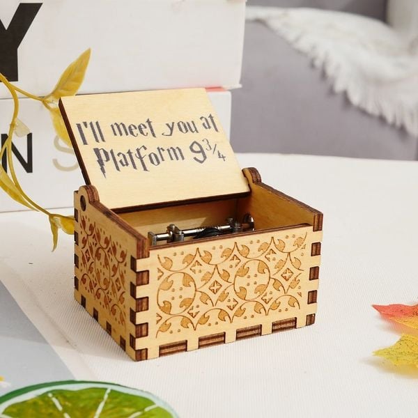  Hộp Nhạc Gỗ Hoạt Hình Retro 