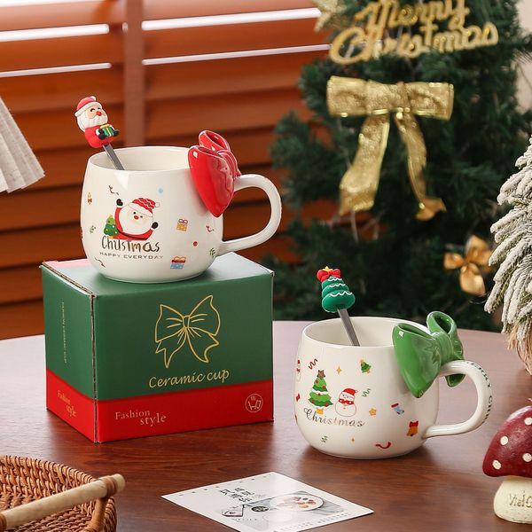  Cốc Gốm Christmas Đeo Nơ 