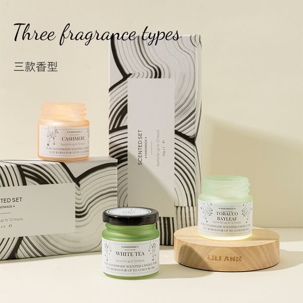  Set 3 Nến Thơm Handmade Hũ Xanh Ngọc Bích 