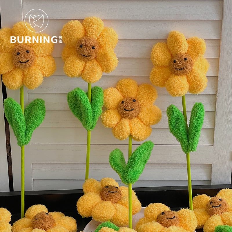  Cành Hướng Dương Bông Xù 
