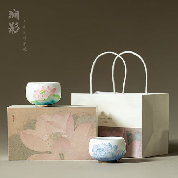  Tách Trà Sứ Hoa Sen 