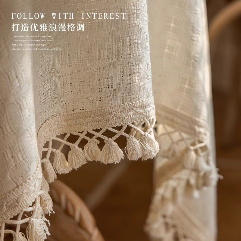  Khăn Trải Bàn Tua Rua Kiểu Pháp 