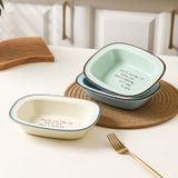  Đĩa Sứ Viền Màu Minimal 