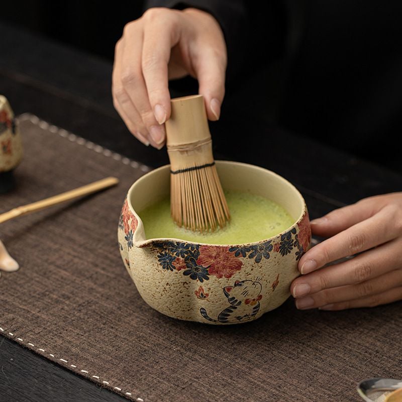  Set Pha Matcha Mèo Ban Mai - 4 Món 