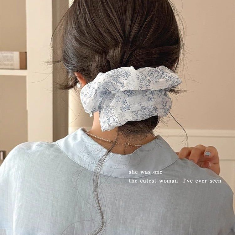  Scrunchie Hoa Xanh Vintage 