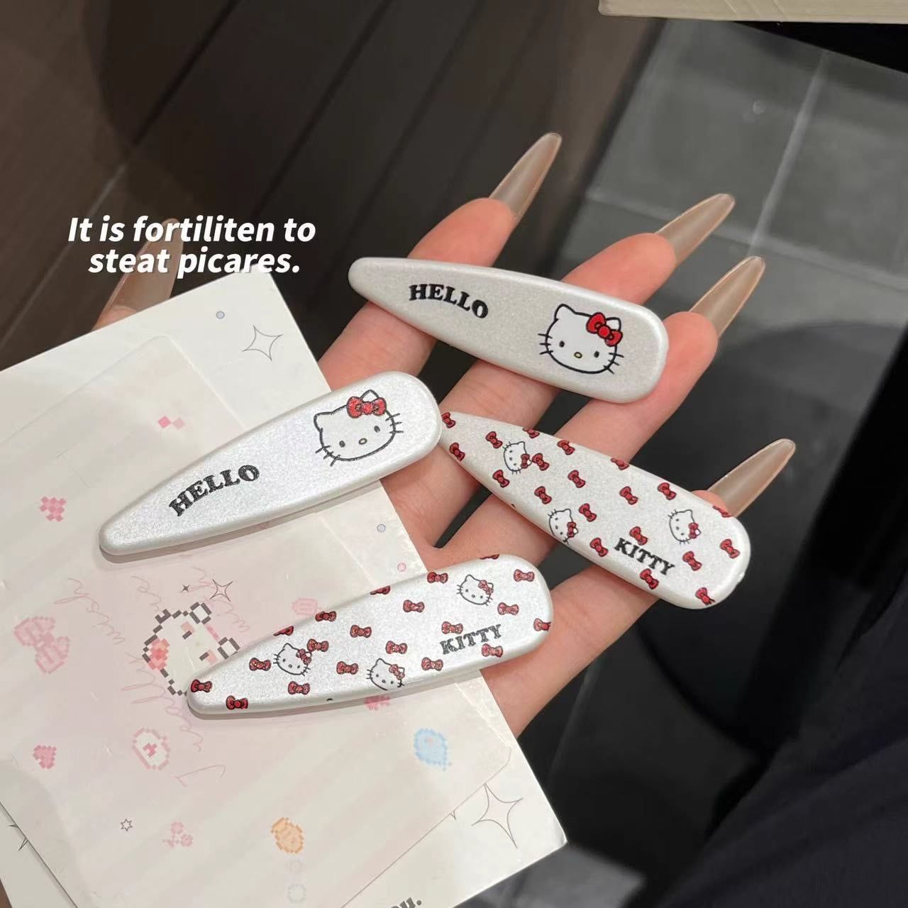  Kẹp Tóc Hình Giọt Nước Hello Kitty 