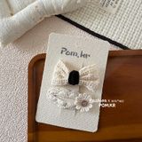  Kẹp Nơ Trắng Đen 