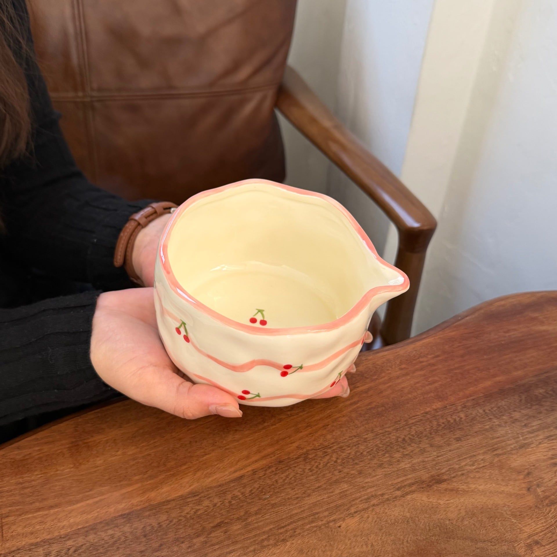  Bát Chawan Ribbon Cherry 