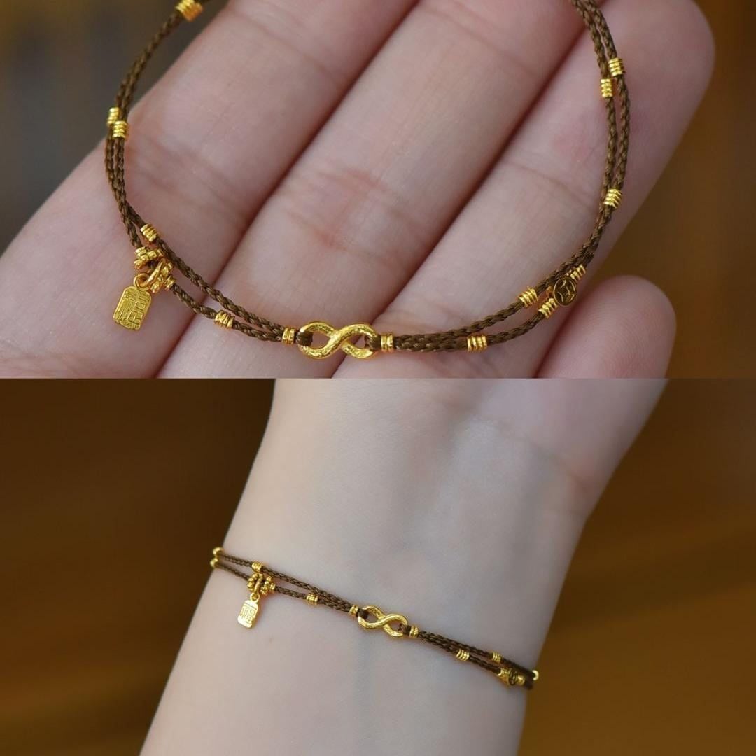  Vòng Tay Chỉ Nâu Kim Phúc 