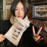  Khăn Len Thêu 3 Chú Cún 