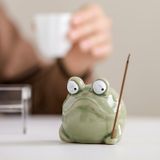  Đốt Trầm Ếch Gốm Xanh 