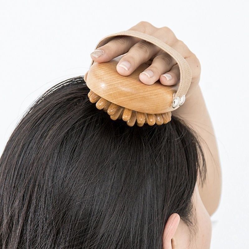  Lược Massage Gỗ Sồi 