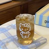  Cốc Thủy Tinh Hello Kitty Trắng 