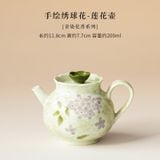  Ấm Trà Hoa Cẩm Tú Cầu Vẽ Tay 