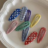  Set Kẹp Tóc Kẻ Caro 