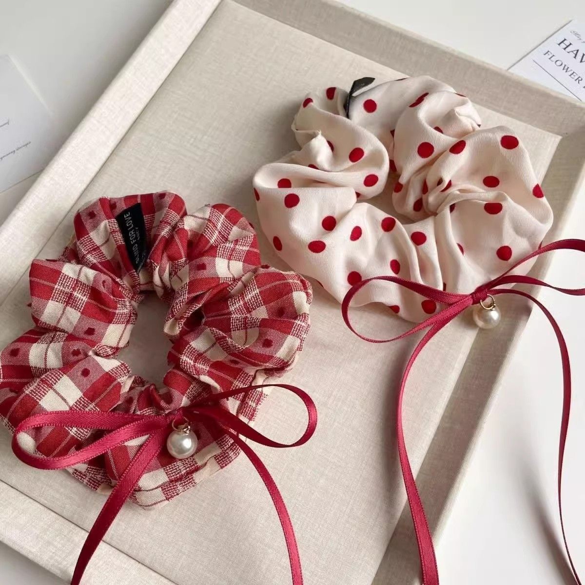  Scrunchies Ruby Ribbon 