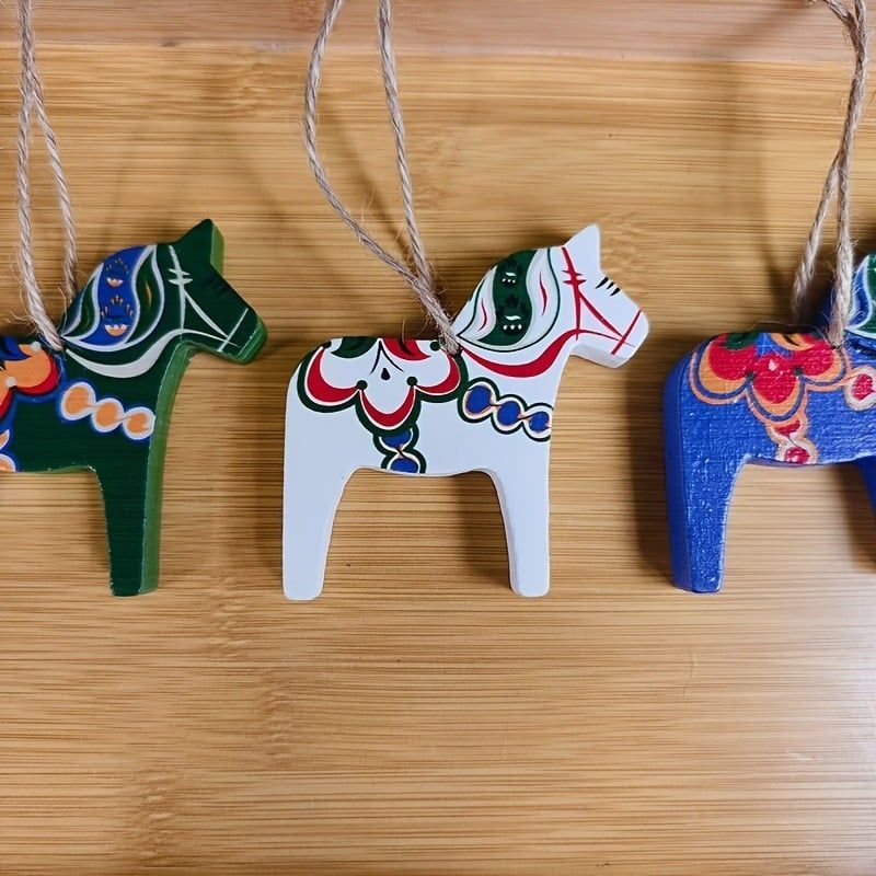  Ngựa Gỗ Treo Trang Trí Dala 