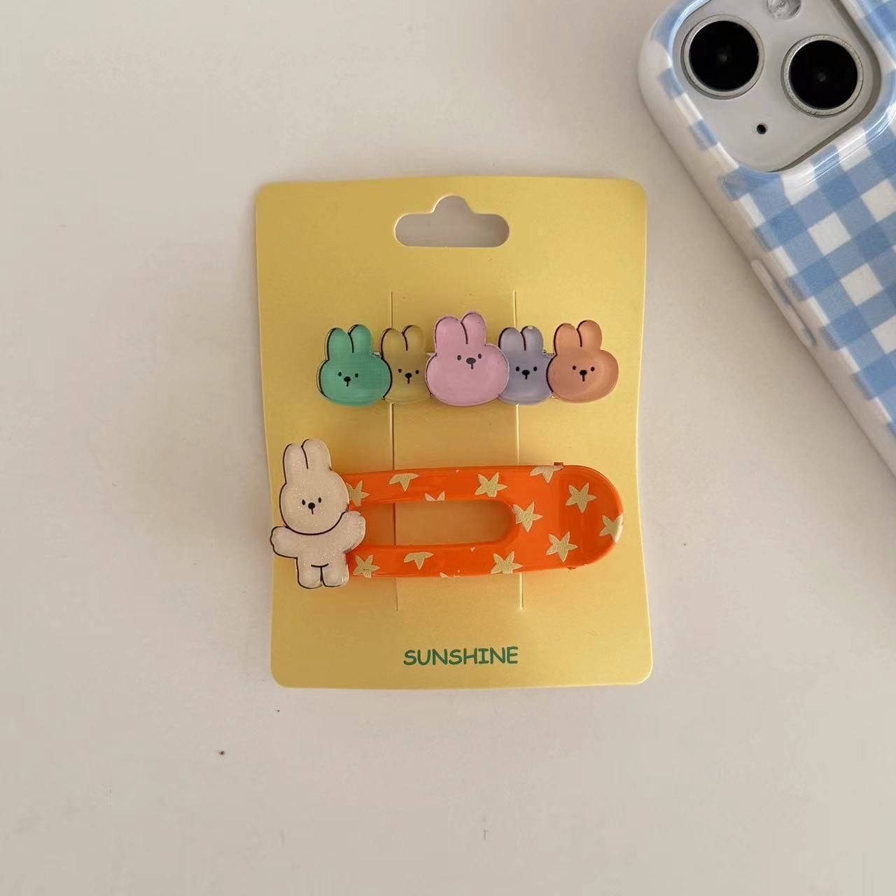  Set Kẹp Tóc Thỏ Gấu Ngôi Sao 