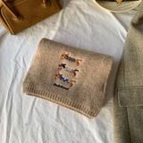  Khăn Len Thêu 3 Chú Cún 