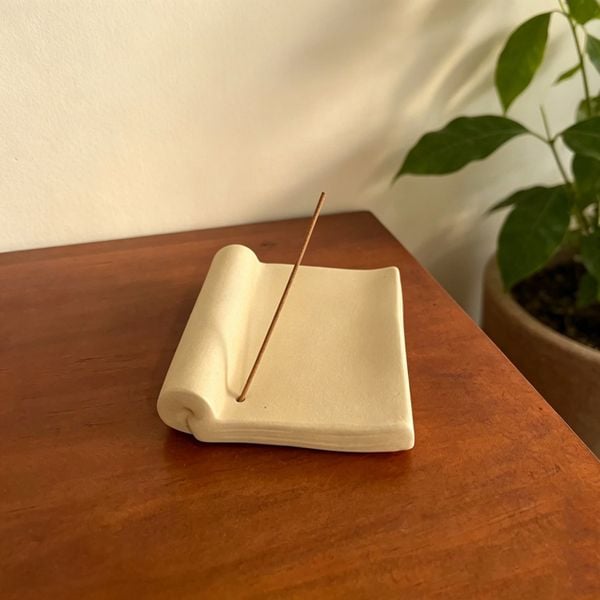  Đế Cắm Hương Gốm Sứ Cuốn Sách 