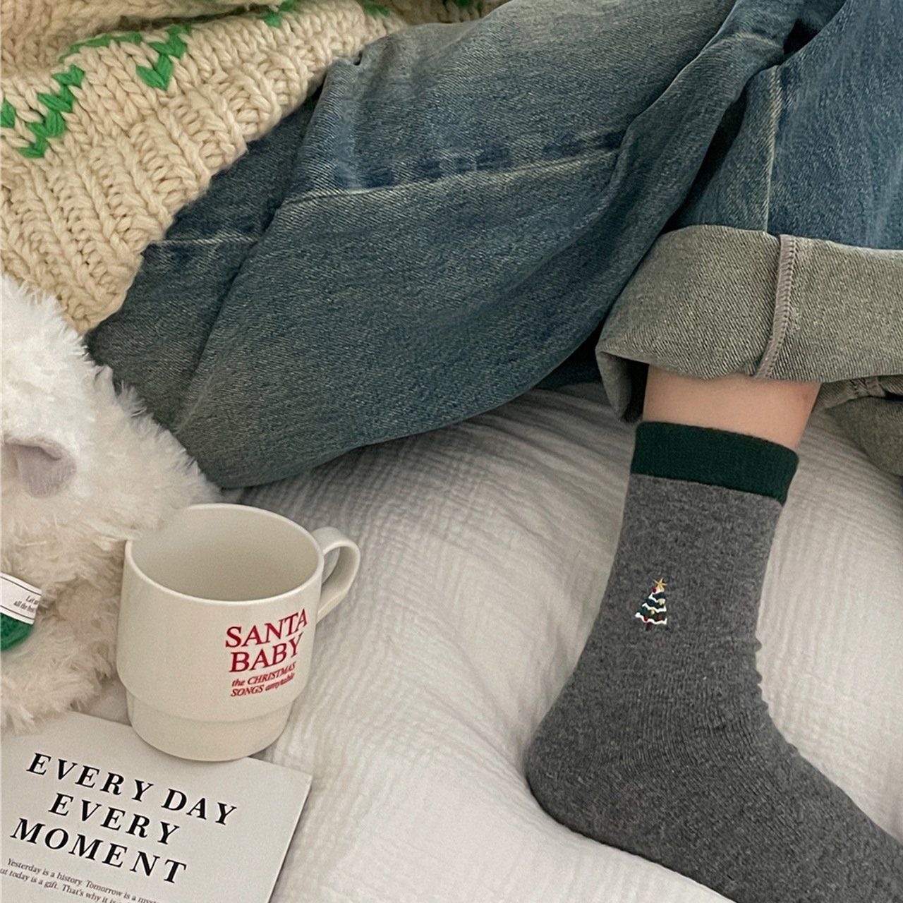  Tất Len Hoạ Tiết Xmas 