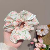  Scrunchies Hoa Viền Xanh 