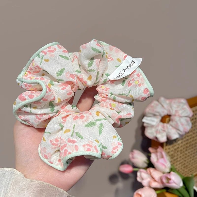  Scrunchies Hoa Viền Xanh 