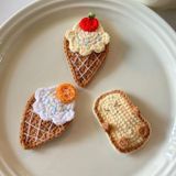  Kẹp Tóc Len Bánh Mì Kem 