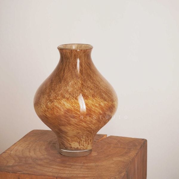  Bình Hoa Men Nâu Thời Trung Cổ 