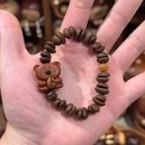  Vòng Tay Gấu Hạt Cafe 