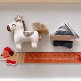  Kẹp Tóc Ngựa Thêu Hoa 