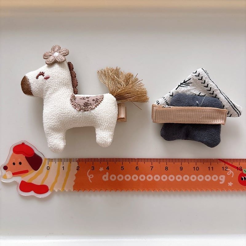  Kẹp Tóc Ngựa Thêu Hoa 